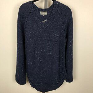 Michael Stars Round Hem Tunic Sweater Confetti Passport Blue XS‎